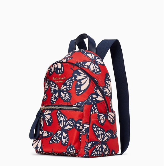 ♠️Kate Spade Mini Chelsea Butterfly Printed Nylon Backpack, Multi NWT - Picture 2 of 4
